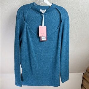 NWT VICTOR GLEMAUD X Target Teal Long Sleeve SweaterTop. Size 1X